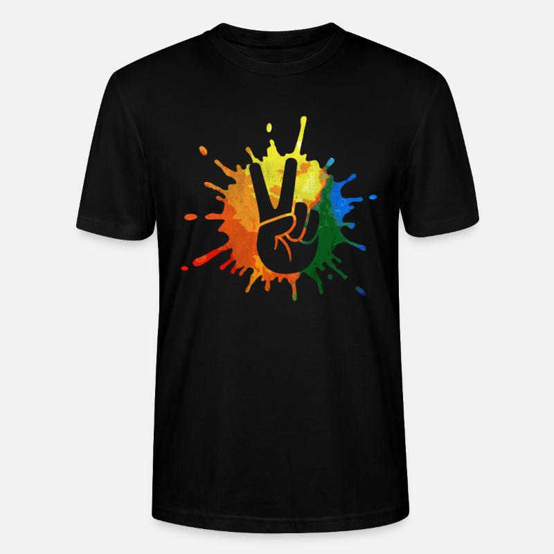 Frieden Friedensbewegung - Stanley/Stella Unisex Bio-T-Shirt CRAFTER - Schwarz