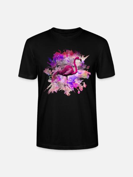 Pink Flamingo - T-shirt bio CRAFTER Stanley Stella Unisexe - noir