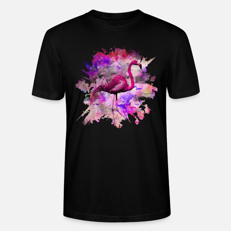 Pink Flamingo - Stanley/Stella Unisex Bio-T-Shirt CRAFTER - Schwarz