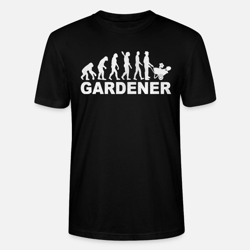 Evolution du jardinier - T-shirt bio CRAFTER Stanley Stella Unisexe - noir