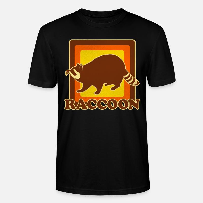 Raton laveur rétro - T-shirt bio CRAFTER Stanley Stella Unisexe - noir