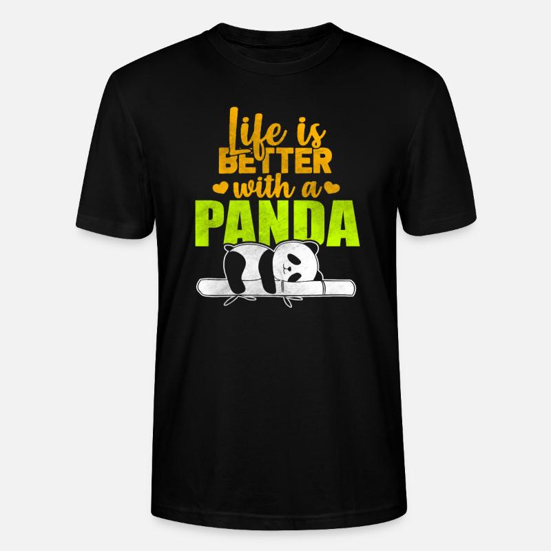 Panda - Stanley/Stella Unisex Bio-T-Shirt CRAFTER - Schwarz