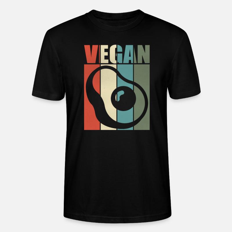 Végétalien végétalien - T-shirt bio CRAFTER Stanley Stella Unisexe - noir