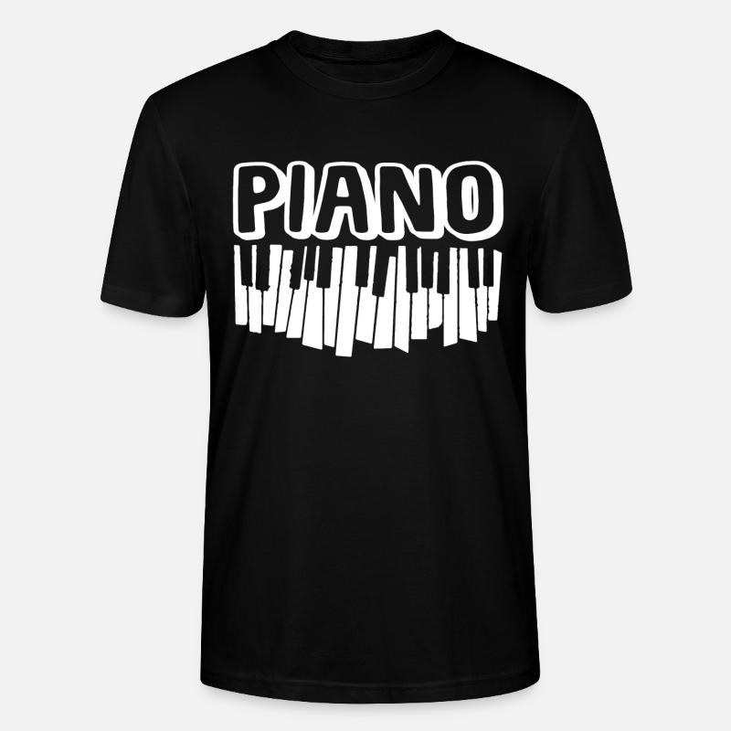 piano - T-shirt bio CRAFTER Stanley Stella Unisexe - noir