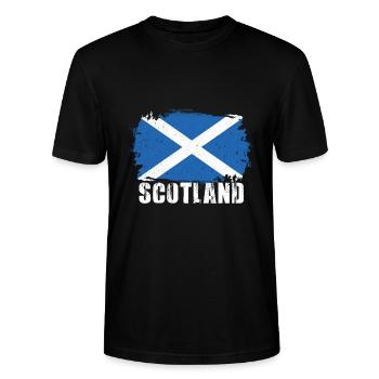 Schottland - Stanley/Stella Unisex Bio-T-Shirt CRAFTER - Schwarz - Vorne - Alina (178cm) & Michal (187cm)