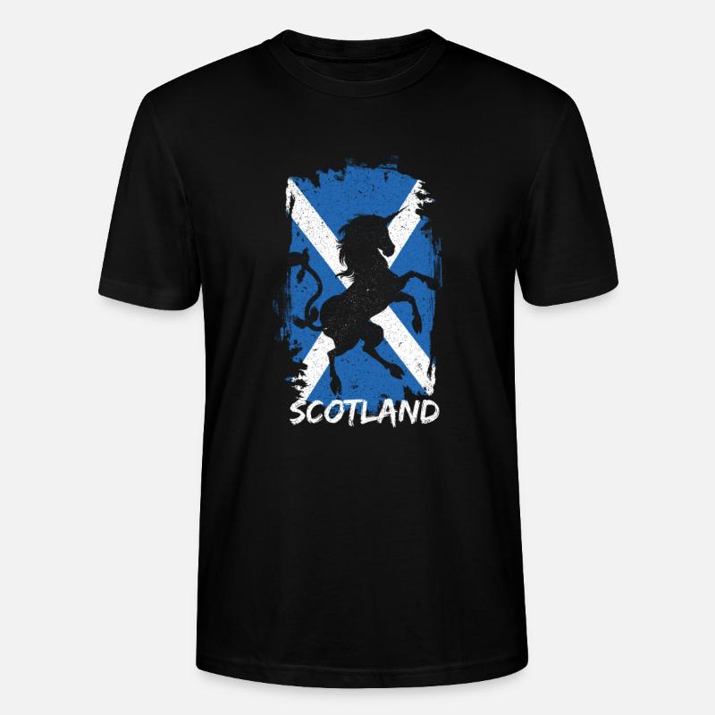 Schottland Pferd Geschenk - Stanley/Stella Unisex Bio-T-Shirt CRAFTER - Schwarz
