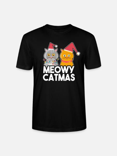 Chat de noel - T-shirt bio CRAFTER Stanley Stella Unisexe - noir