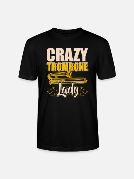 Crazy Trombone Lady Trombone Trombone - T-shirt bio CRAFTER Stanley Stella Unisexe - noir