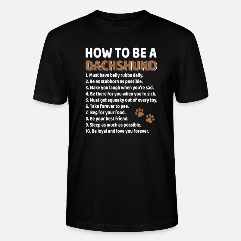 Dachshund - Stanley/Stella Unisex Bio-T-Shirt CRAFTER - Schwarz