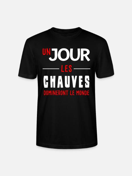 un jour les chauves domineront le monde. Humour - T-shirt bio CRAFTER Stanley Stella Unisexe - noir