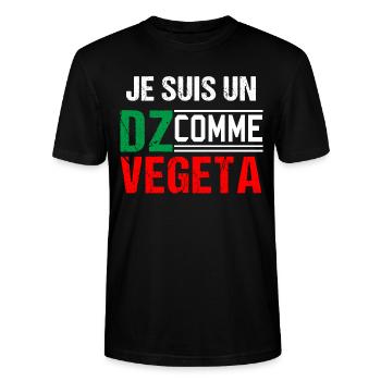 Algérie, DZ, je suis un dz, idée cadeau maghreb - T-shirt bio CRAFTER Stanley Stella Unisexe - noir - Devant - Alina (178cm) & Michal (187cm)