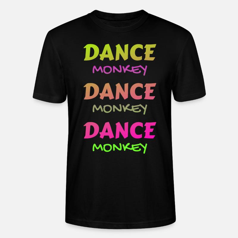Dance Monkey bunt schön einzigartig - Stanley/Stella Unisex Bio-T-Shirt CRAFTER - Schwarz