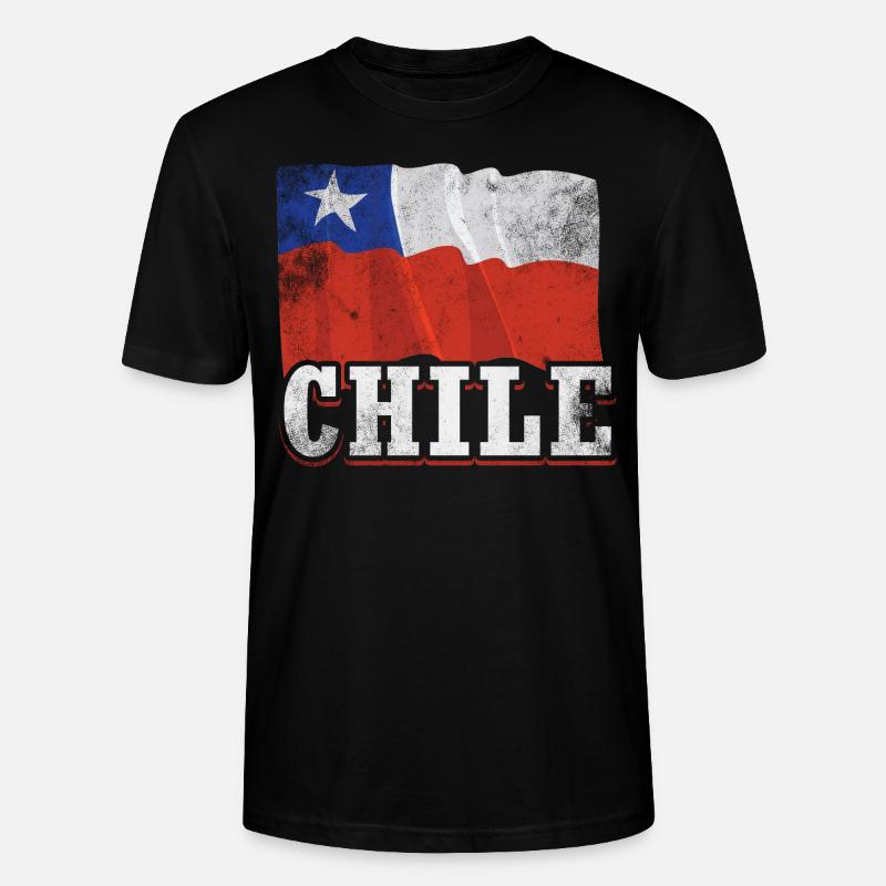 Drapeau du Chili - T-shirt bio CRAFTER Stanley Stella Unisexe - noir