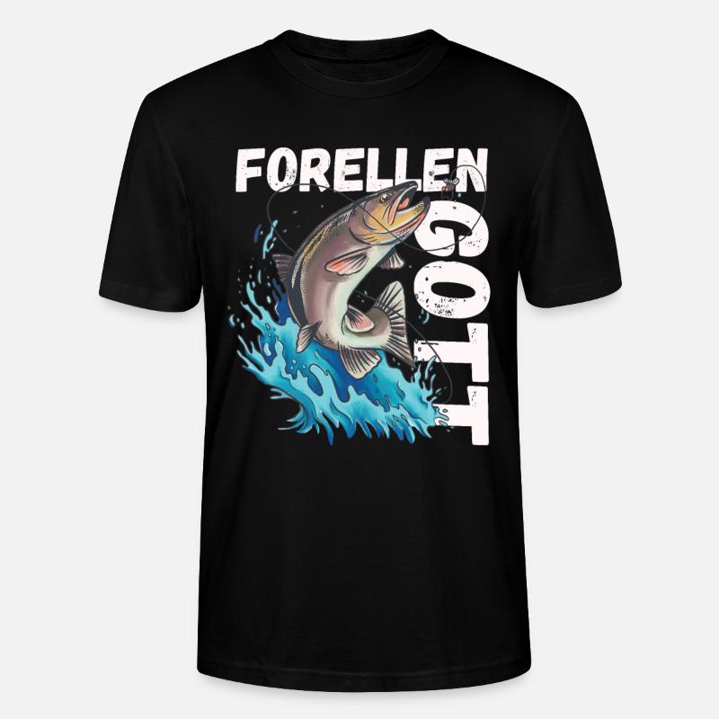 Forellen Gott - Stanley/Stella Unisex Bio-T-Shirt CRAFTER - Schwarz