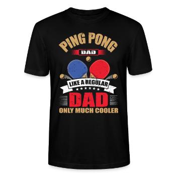 Cool Ping Pong Papa Joueur de Ping Pong Père - T-shirt bio CRAFTER Stanley Stella Unisexe - noir - Devant - Alina (178cm) & Michal (187cm)