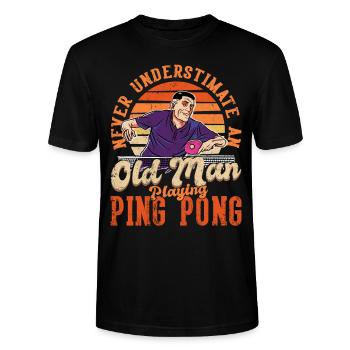 Cool Ping Pong Papa Joueur de Ping Pong Père - T-shirt bio CRAFTER Stanley Stella Unisexe - noir - Devant - Alina (178cm) & Michal (187cm)