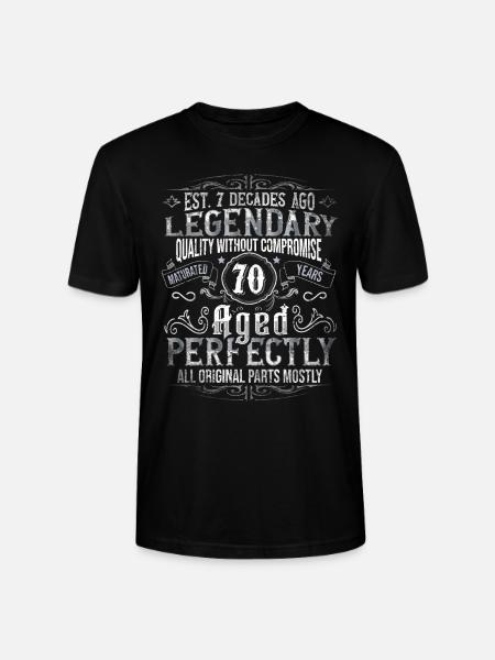 Legendarisk 70 år gammel gave til 70 års fødselsdag - Stanley Stella CRAFTER unisex økologisk-T-shirt - sort