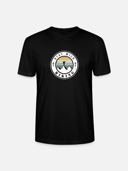 Stay wild - hiking - Stanley/Stella CRAFTER Unisex Organic T-Shirt - black