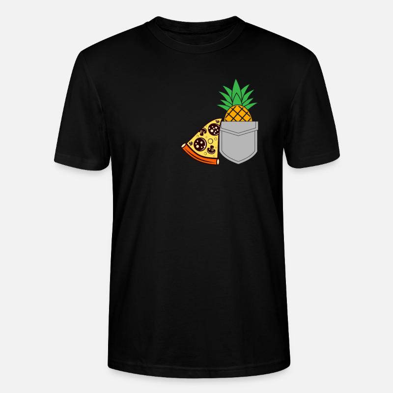 Pizza Ananas - T-shirt bio CRAFTER Stanley Stella Unisexe - noir