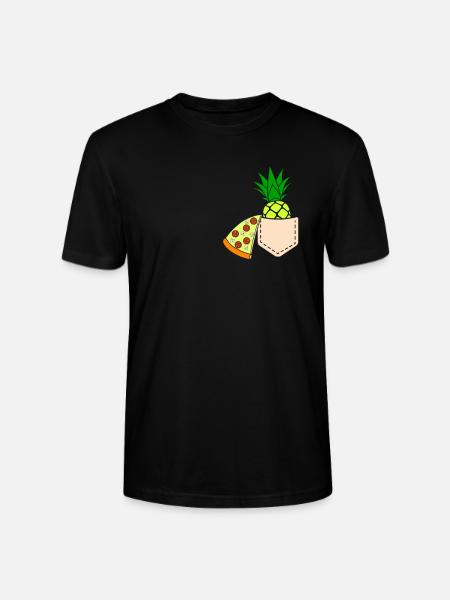 Pizza Pineapple - Stanley/Stella CRAFTER Unisex Organic T-Shirt - black
