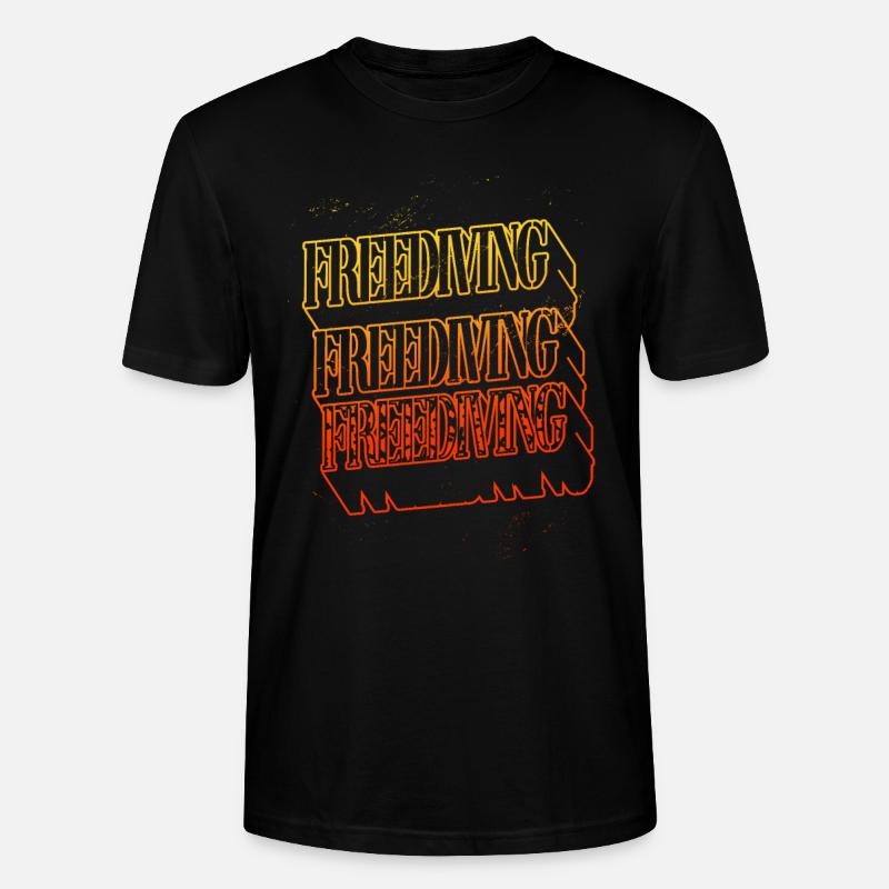 Freediving Apnoetauchen Freitauchen Tauchen - Stanley/Stella Unisex Bio-T-Shirt CRAFTER - Schwarz