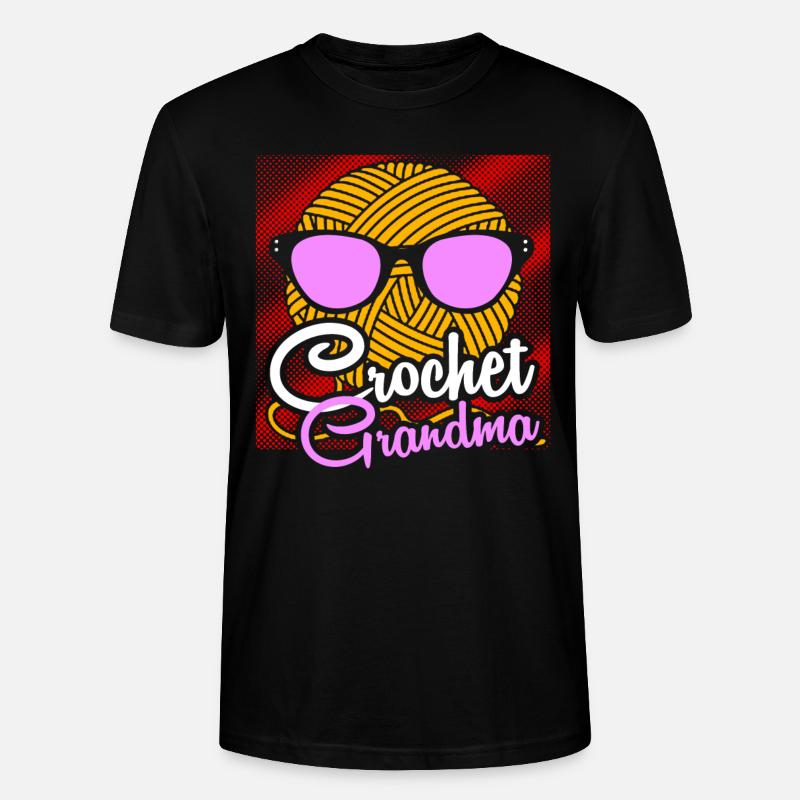 Stricken Grossmutter - Stanley/Stella Unisex Bio-T-Shirt CRAFTER - Schwarz