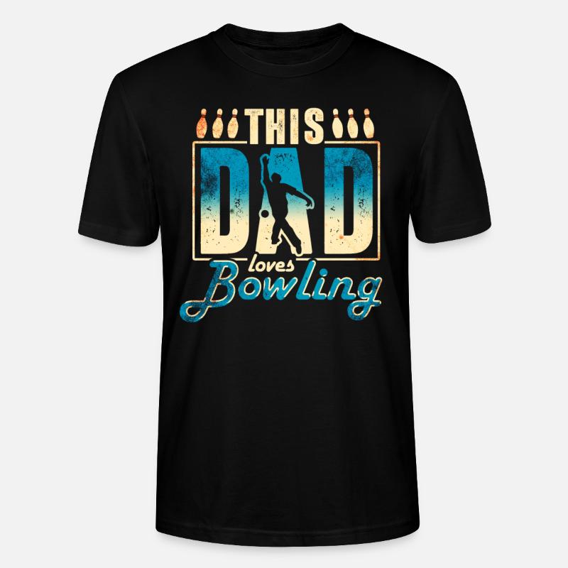 Père de bowling - T-shirt bio CRAFTER Stanley Stella Unisexe - noir