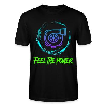 Turbo - T-shirt bio CRAFTER Stanley Stella Unisexe - noir - Devant - Alina (178cm) & Michal (187cm)