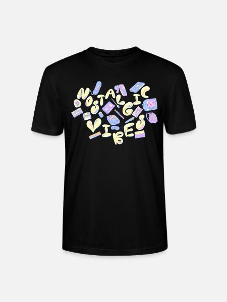 Nostalgic vibes (yellow) - Stanley/Stella CRAFTER Unisex Organic T-Shirt - black