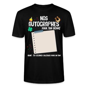 Les Autographes De Mes Collègues Star Pour Départ - T-shirt bio CRAFTER Stanley Stella Unisexe - noir - Devant - Alina (178cm) & Michal (187cm)