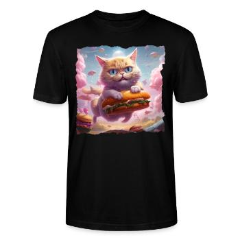 Guardian of the sandwiches - Stanley/Stella CRAFTER Unisex Organic T-Shirt - black - Front - Alina (178cm) & Michal (187cm)