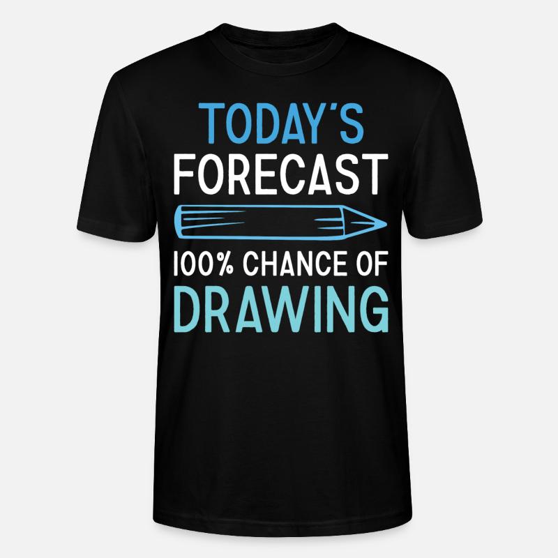 Drawer Today's Forecast Drawing - Stanley/Stella Unisex Bio-T-Shirt CRAFTER - Schwarz