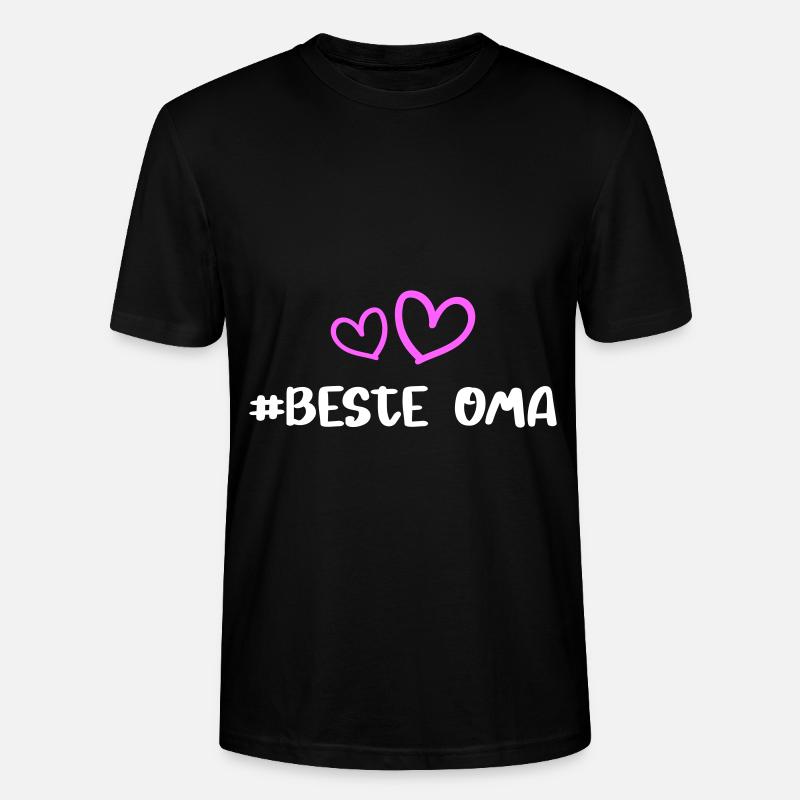 Beste Oma Herz Liebe - Stanley/Stella Unisex Bio-T-Shirt CRAFTER - Schwarz