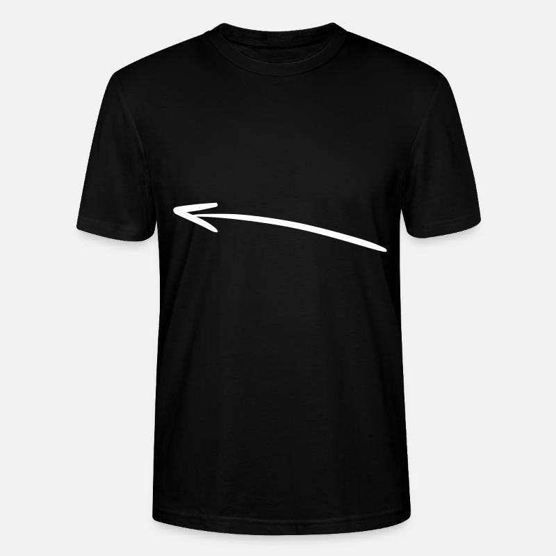 Flèche dessin esquisse blanc - T-shirt bio CRAFTER Stanley Stella Unisexe - noir