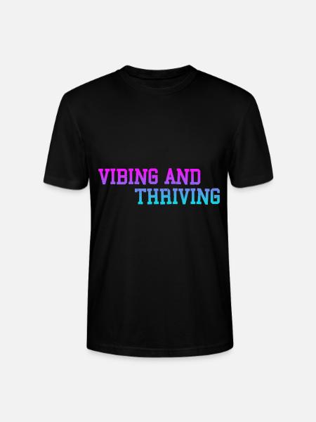 Vibing And Thriving 3 - Stanley/Stella CRAFTER Unisex Organic T-Shirt - black