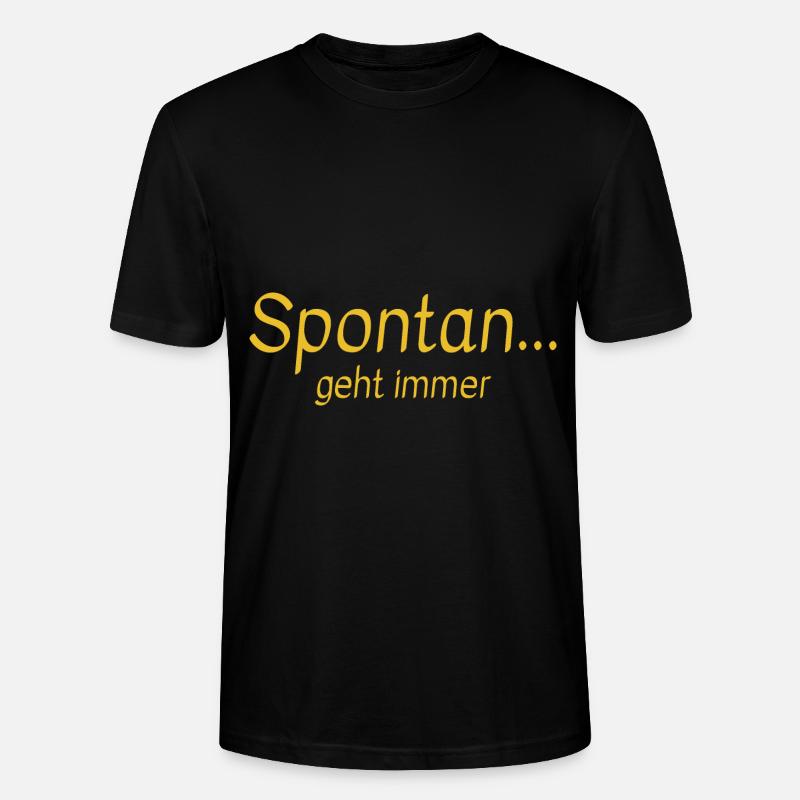 spontan geht immer Geschenk - Stanley/Stella Unisex Bio-T-Shirt CRAFTER - Schwarz