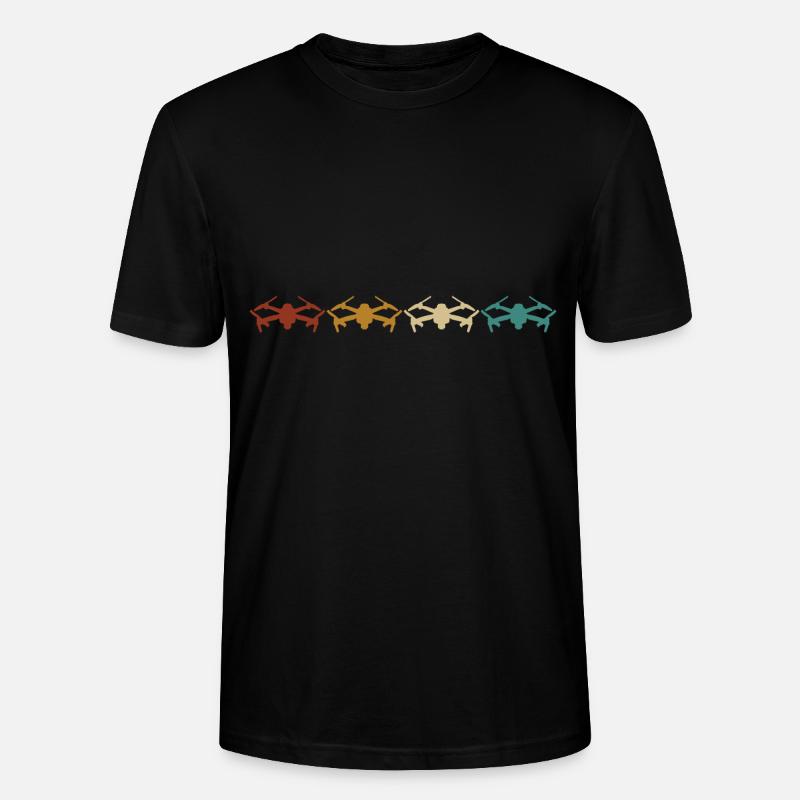 Rétro Drones Drone Drones Quadcopter - T-shirt bio CRAFTER Stanley Stella Unisexe - noir