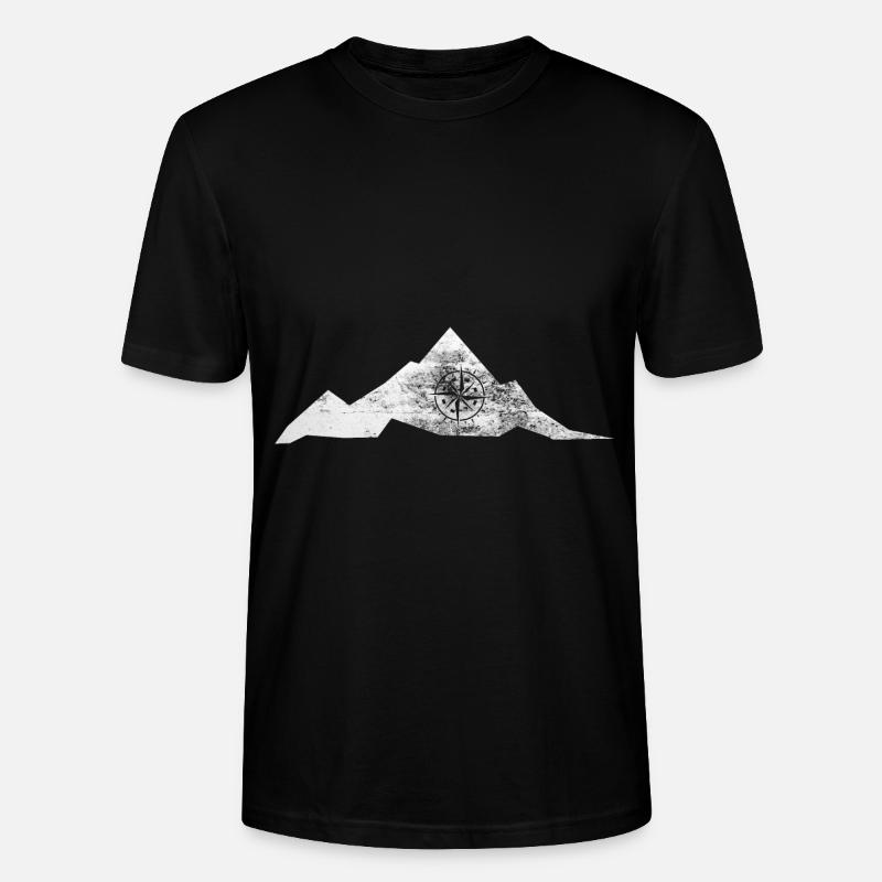 Kompass - Berg - (7) - Stanley/Stella Unisex Bio-T-Shirt CRAFTER - Schwarz