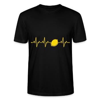 Zitrone - Stanley/Stella Unisex Bio-T-Shirt CRAFTER - Schwarz - Vorne - Alina (178cm) & Michal (187cm)