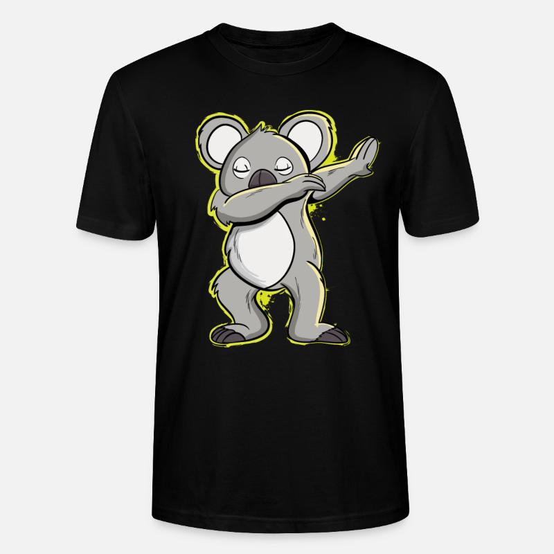 koala dabbing - Stanley/Stella Unisex Bio-T-Shirt CRAFTER - Schwarz