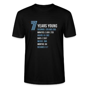 7. Geburtstag Jungen Geburtstagsgeschenk Sieben - Stanley/Stella Unisex Bio-T-Shirt CRAFTER - Schwarz - Vorne - Alina (178cm) & Michal (187cm)