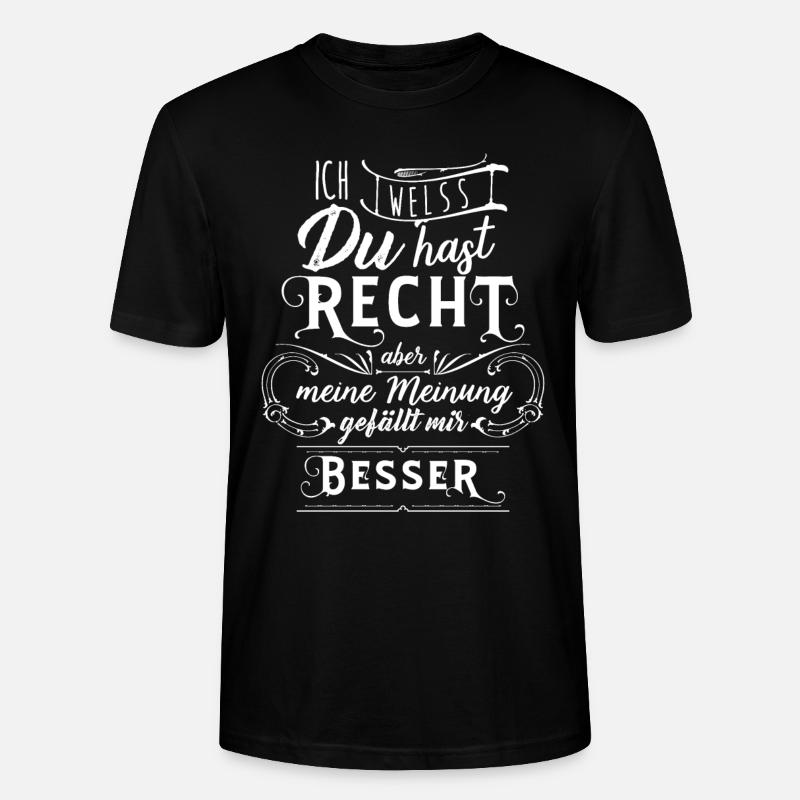 Meinung - Stanley/Stella Unisex Bio-T-Shirt CRAFTER - Schwarz