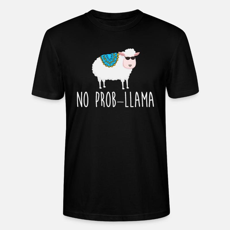 No Prob LLama - T-shirt bio CRAFTER Stanley Stella Unisexe - noir