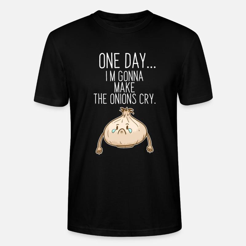 Onion vegetable crybaby gift idea - Stanley/Stella CRAFTER Unisex Organic T-Shirt - black