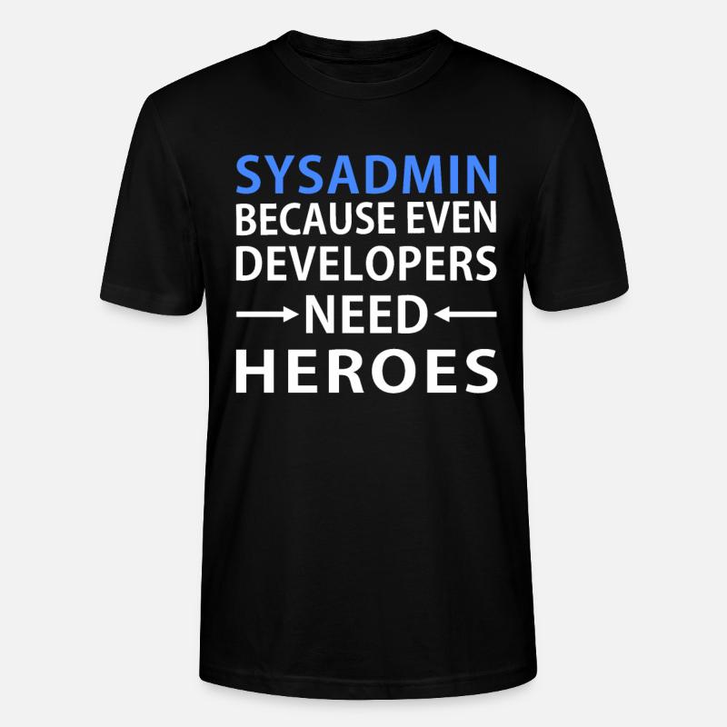 Sysadmin - T-shirt bio CRAFTER Stanley Stella Unisexe - noir