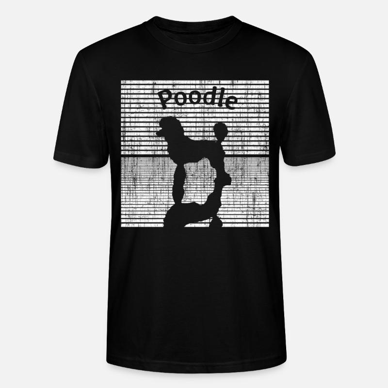 Caniche noir blanc - T-shirt bio CRAFTER Stanley Stella Unisexe - noir