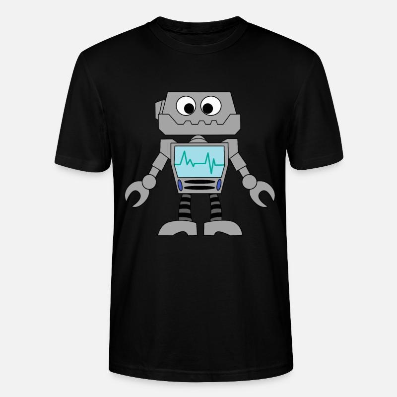 Roboter Technik Computer Elektronik Geschenkidee - Stanley/Stella Unisex Bio-T-Shirt CRAFTER - Schwarz