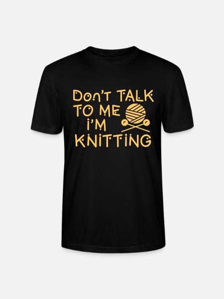 Knitting - Leave me alone - Stanley/Stella CRAFTER Unisex Organic T-Shirt - black