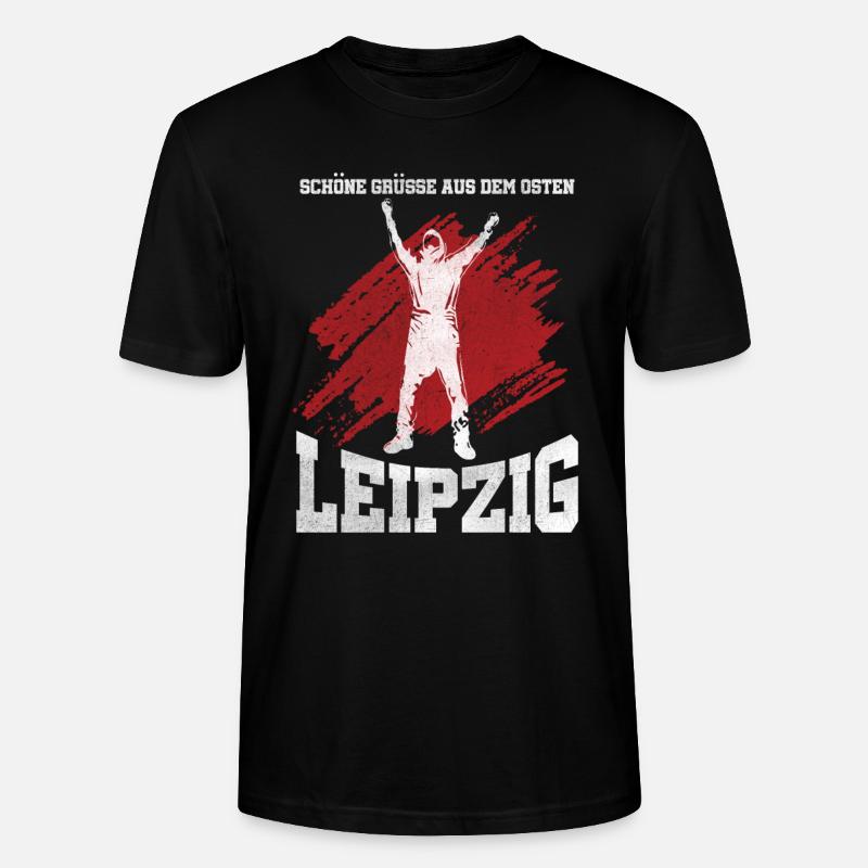 Salutations de l'Est Leipzig - Saxe - T-shirt bio CRAFTER Stanley Stella Unisexe - noir