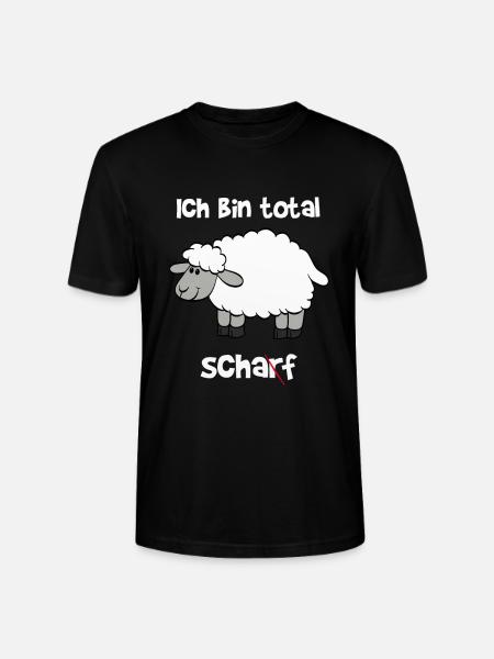 Ich bin total Scharf / Schaf - Stanley/Stella Unisex Bio-T-Shirt CRAFTER - Schwarz